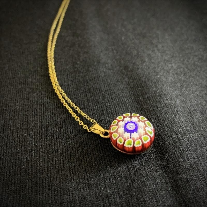 希少 サンルイ クリスタル ペーパーウェイト型 ネックレス