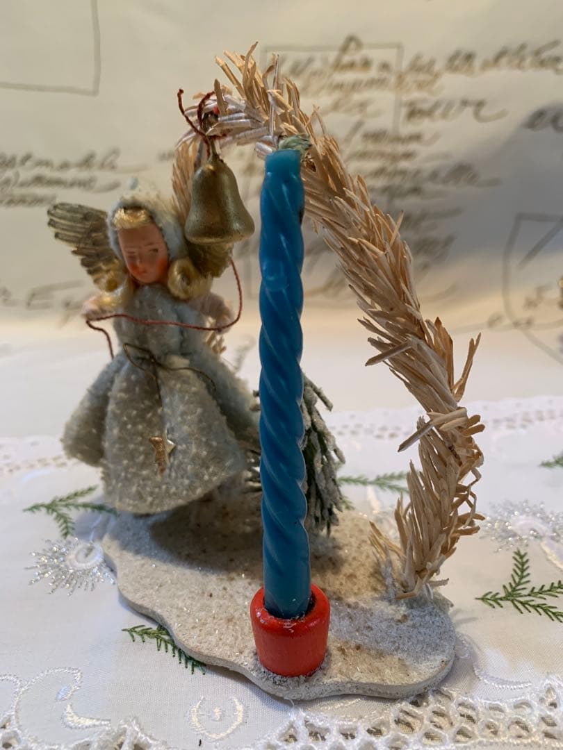 ドイツ製　アンティーク　ビクトリア時代の天使の少女のロウソク立て！雰囲気抜群！