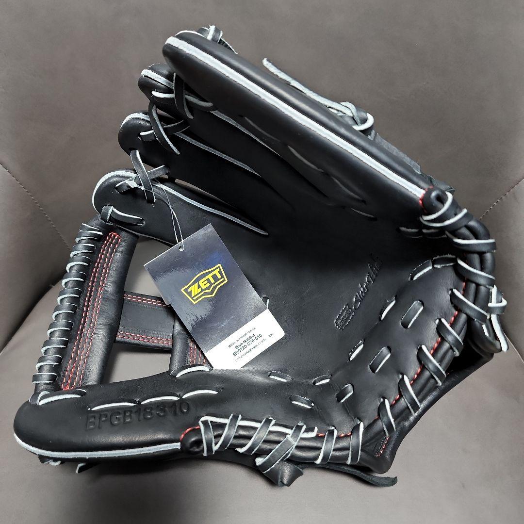 ZETT　ゼット　硬式野球グローブ　遊撃手・二塁手モデル　黒　新品未使用タグ付き