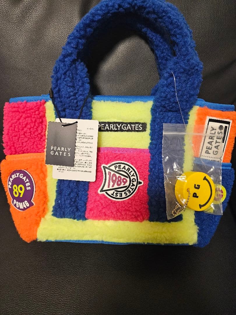 パーリーゲイツ カートバッグ 新品 未使用　ボア　フリース　もこもこ