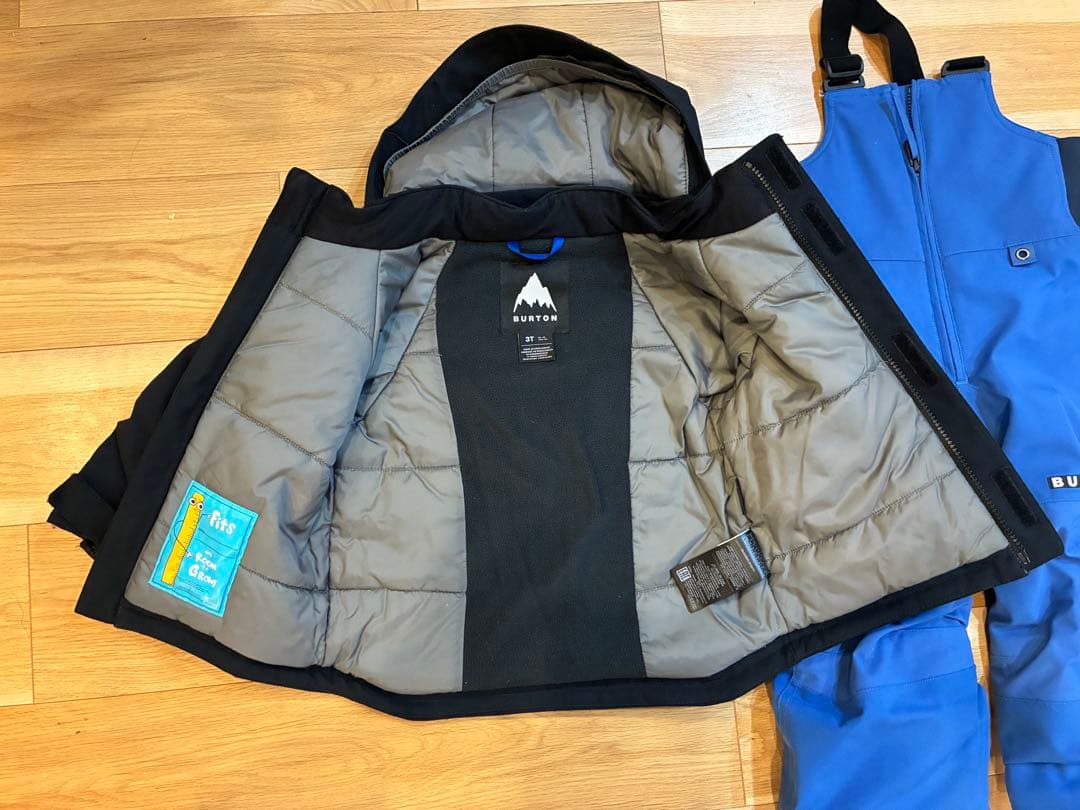 BURTON スノーボードウェア トドラー　3T 黒/青