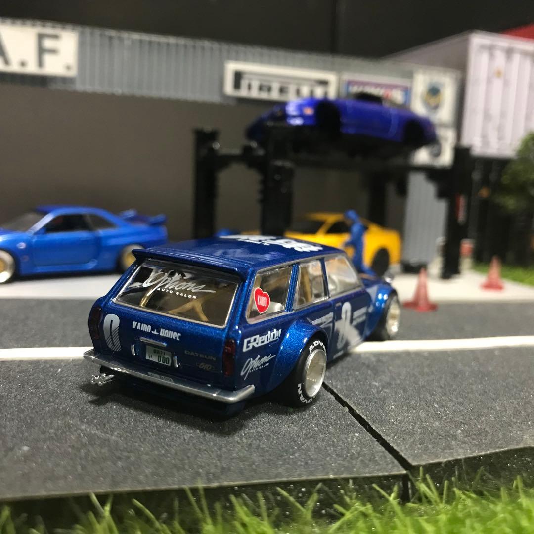 miniGT ダットサンKAIDO 510ワゴン　ブルー　開封品