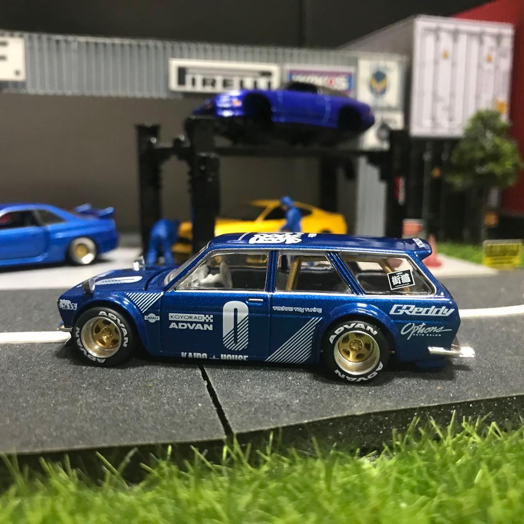 miniGT ダットサンKAIDO 510ワゴン　ブルー　開封品