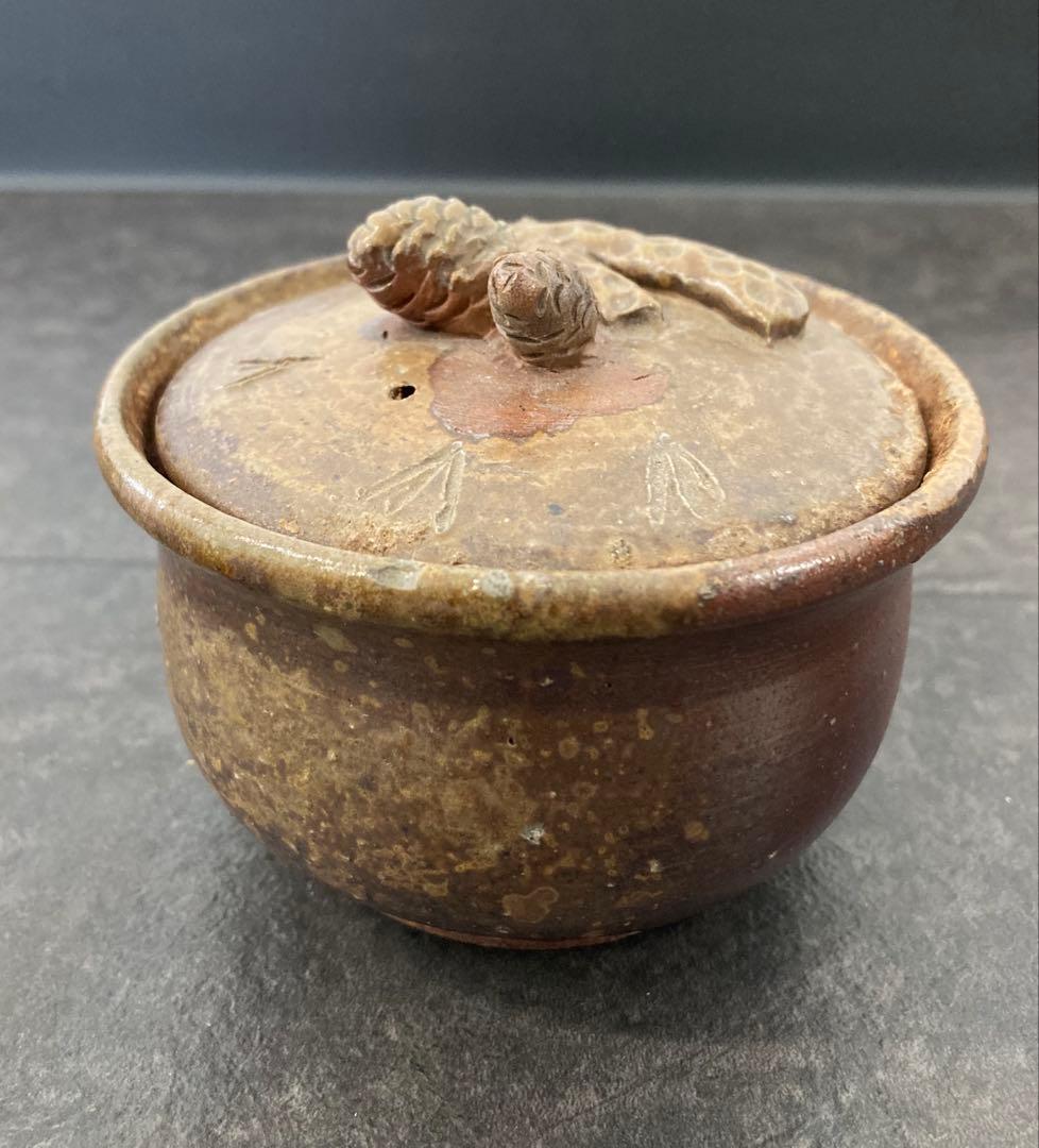 値下げ！備前焼 宝瓶 登り窯 松ぼっくり　手びねり 急須 陶磁器　煎茶　茶器