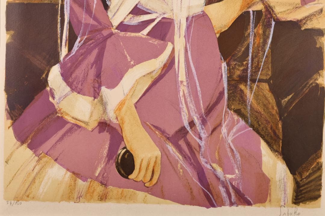 斉藤三郎　「 フラメンコ 」　リトグラフ　54/150　直筆サイン　BK028