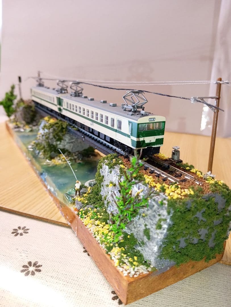 Nゲージ 鉄道模型 ジオラマ　車両付き（その6)