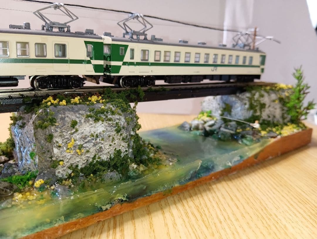 Nゲージ 鉄道模型 ジオラマ　車両付き（その6)
