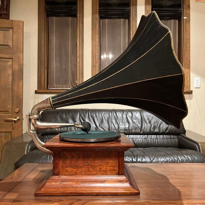 ♫最稀少‼︎ 英国 HMV 大型 GRAMOPHONE ラッパ蓄音機 Victor