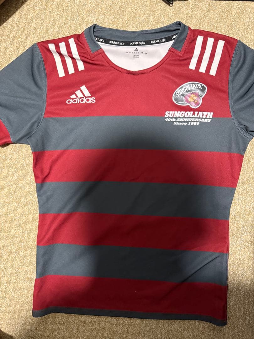 ラグビーチーム adidas ウォームアップウェア レッド/ネイビー　新品未使用