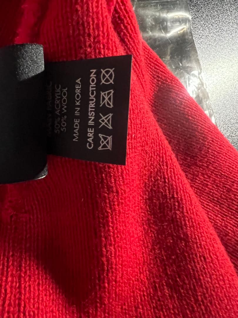 PEACEMINUSONE レッド ニット帽