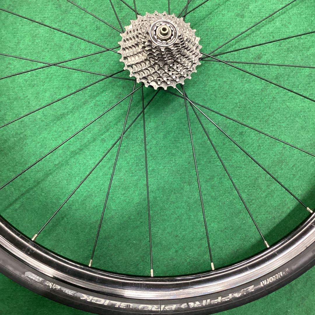 リア ホイール　アルミリム　後輪　700x25C 外装11段 タイヤ付 クイック