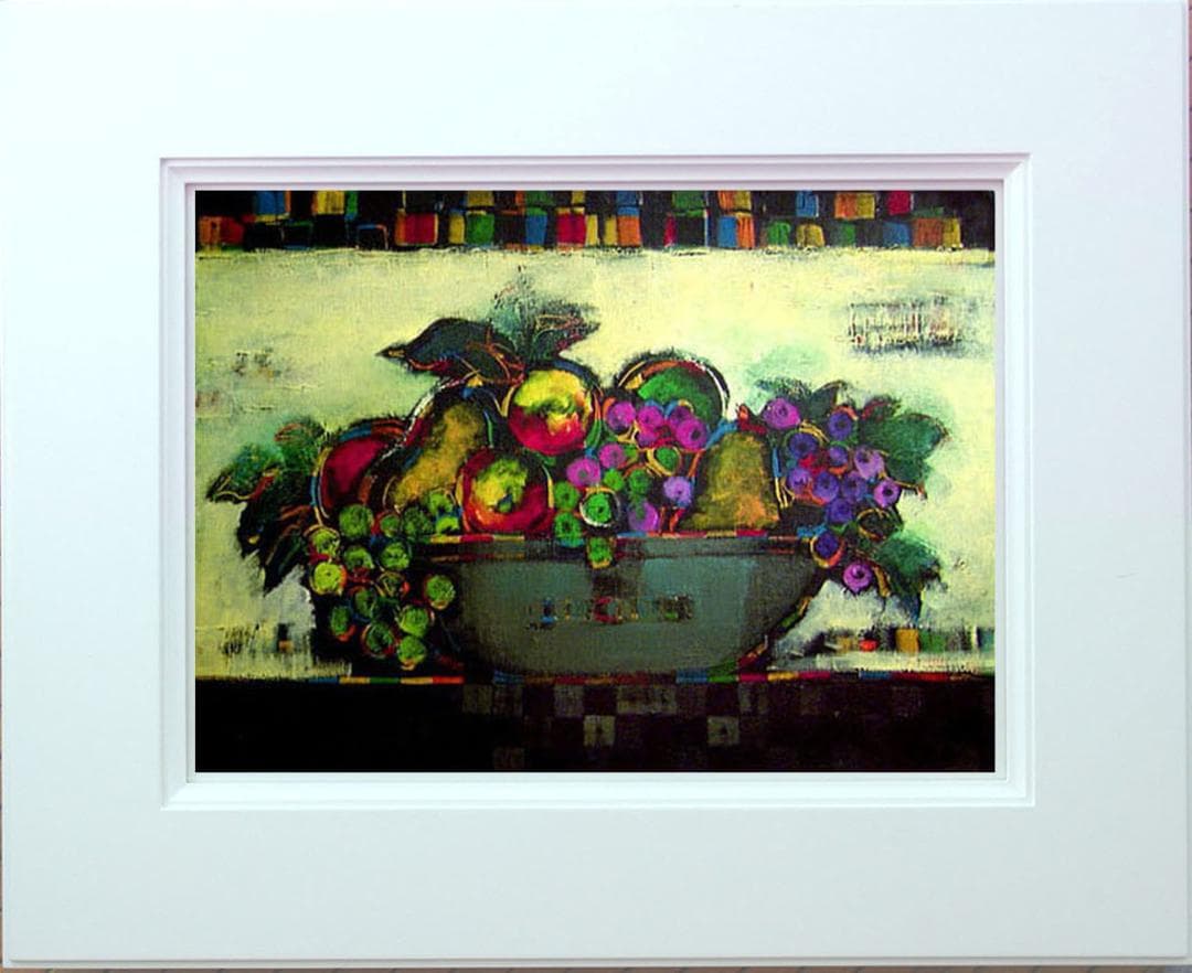 油絵 菅家令子 絵 絵画 インテリア uF6-060904 静物 果物