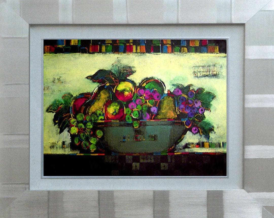 油絵 菅家令子 絵 絵画 インテリア uF6-060904 静物 果物