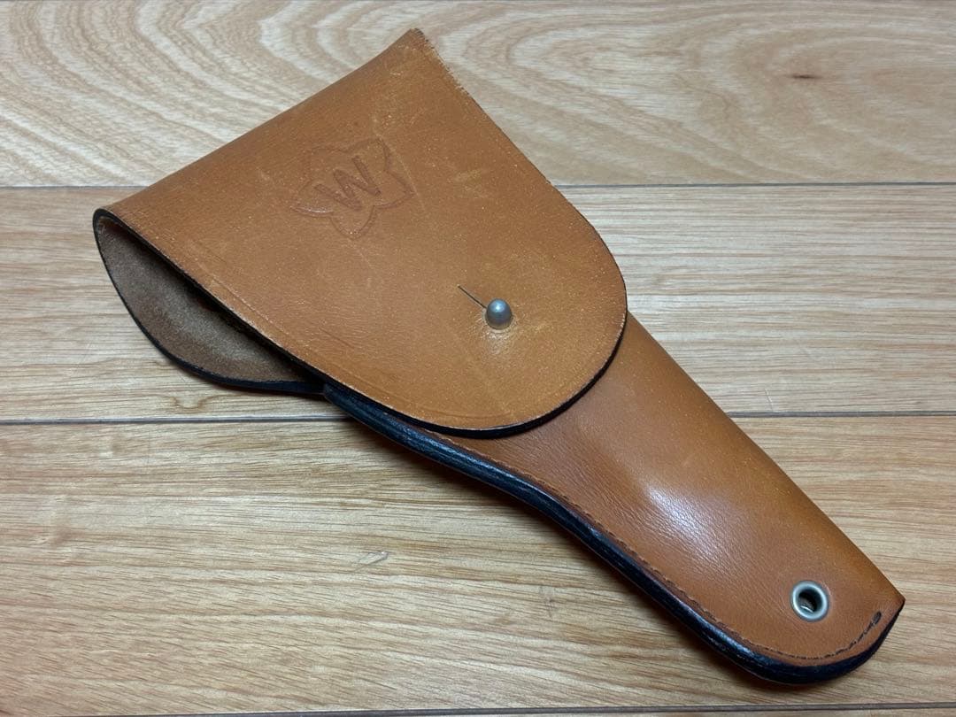 陸上自衛隊 9ｍｍ拳銃用茶革ホルスター 迷彩カバー タナカ 9mm拳銃 ASGK