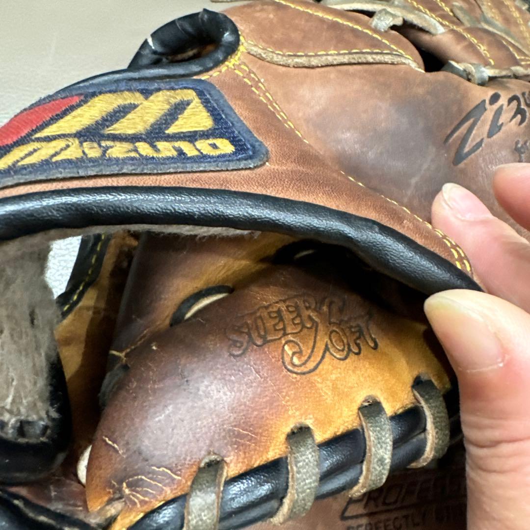 ミズノ野球プロフェッショナルモデル E-Z Pocket 左手グローブ 2個本革