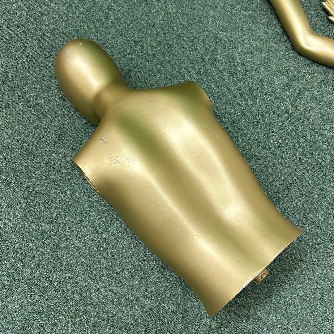 【高身長200cmくらい】全身マネキン（女性型）｜色：ゴールド（＝金色）