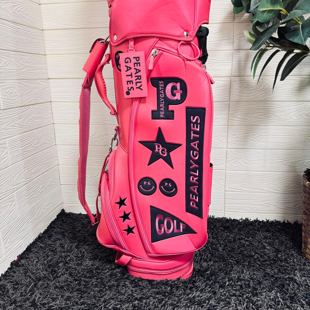 PEARLY GATES ゴルフキャディバッグ 89 ピンク ニコちゃん