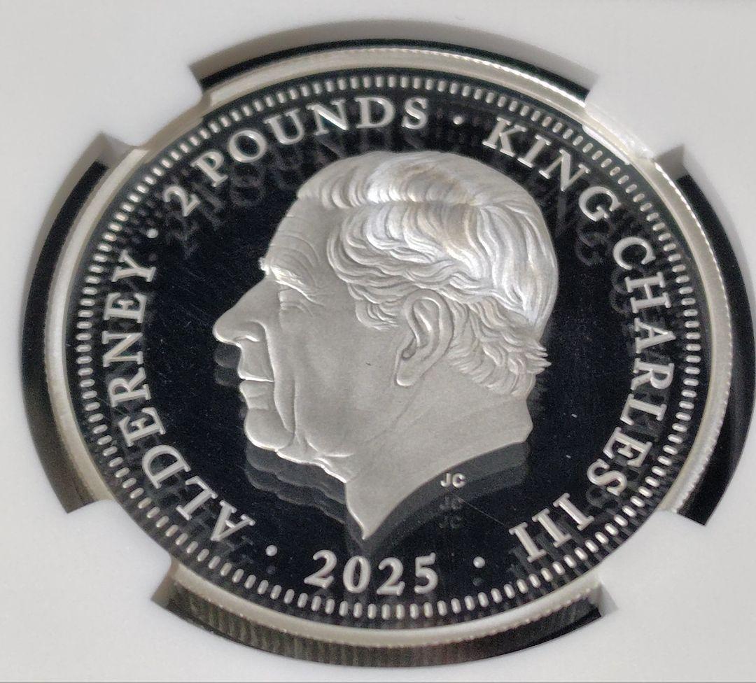 最高鑑定 2025 オルダニー 銀貨 NGC PF70UC FR ウナとライオン