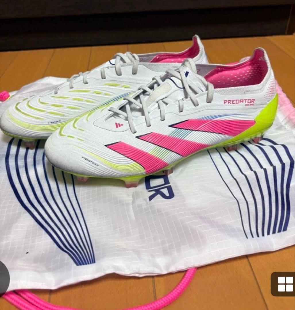 adidas Predator サッカーシューズ ホワイト/ピンク
