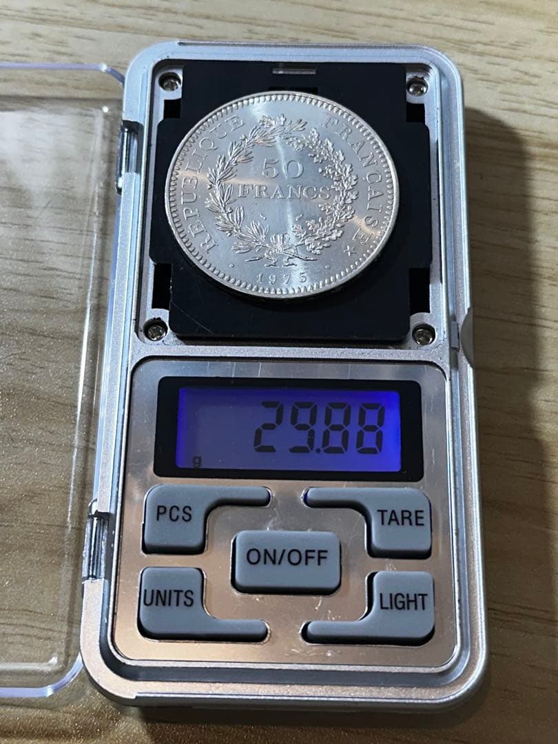 フランス 50フラン銀貨 4枚+5フラン銀貨 1枚