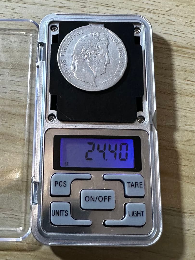 フランス 50フラン銀貨 4枚+5フラン銀貨 1枚