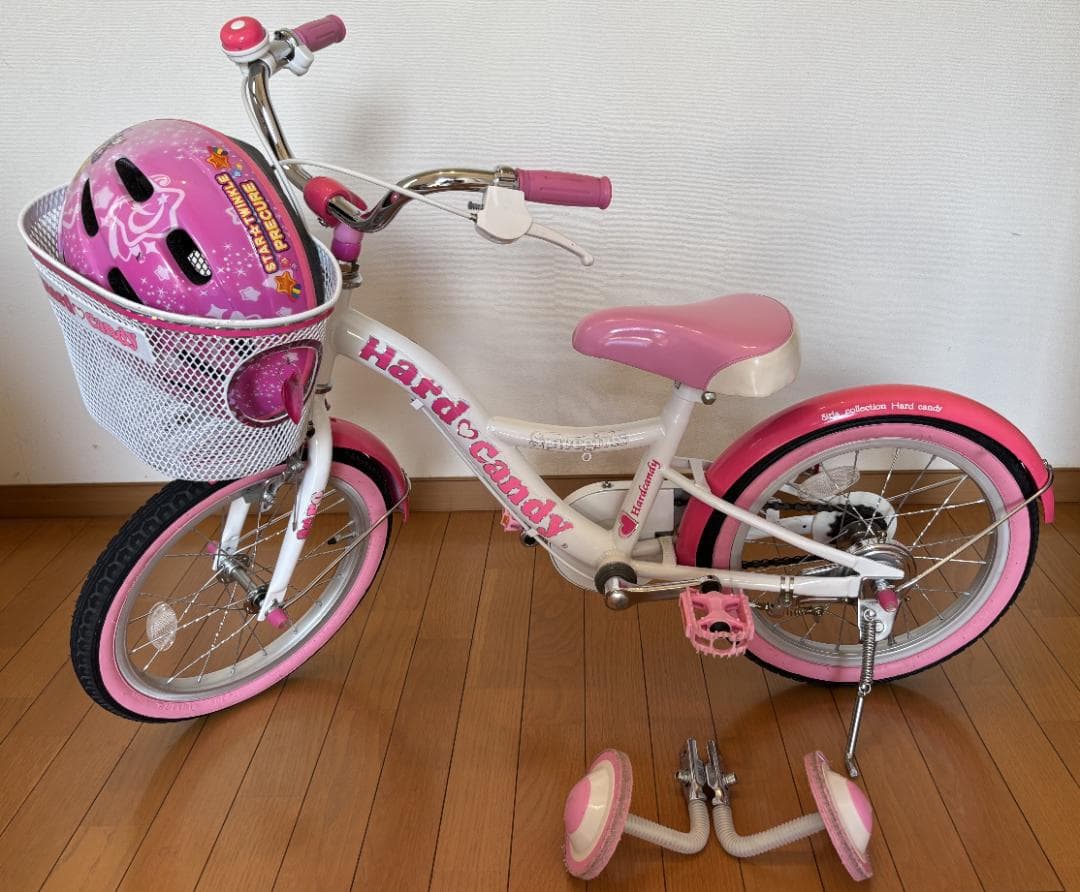 子供用自転車　Hard♡candy 16インチ　補助輪＆ヘルメット付き
