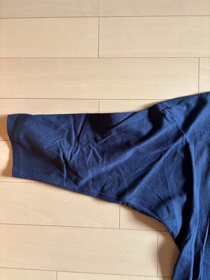 Champion NAVY 七分袖 フットボールT チャンピオン USA製　XL