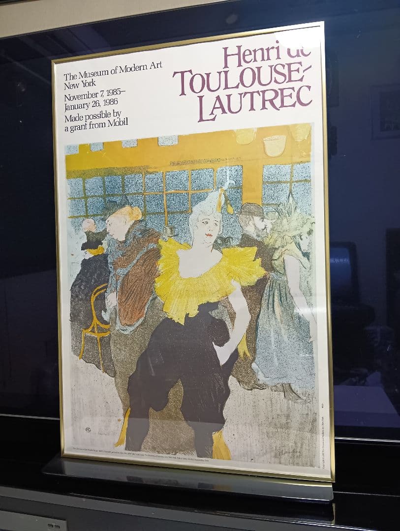 希少　1985年　ビンテージ　moma　ロートレック展示会　リトグラフ　ポスター