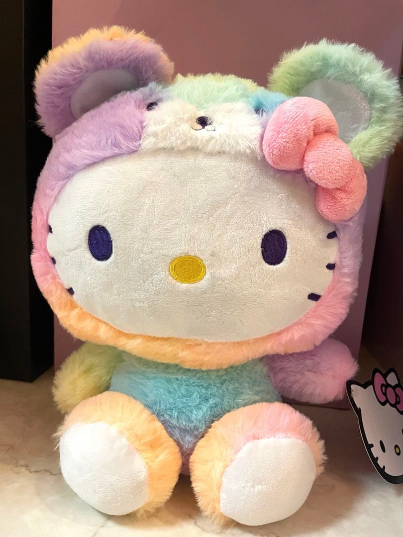 【公式】レインボーシャーベットベア　ハローキティぬいぐるみ12インチ