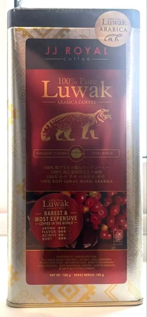 JJ  100% Pure Luwak Coffee 100g缶
