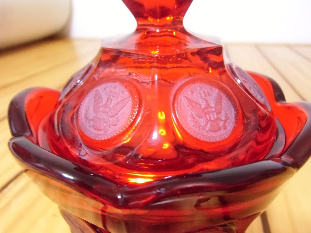 ★アメリカ軍＊ＲＯＴＣガラス製＊ボンボニエール（実物）