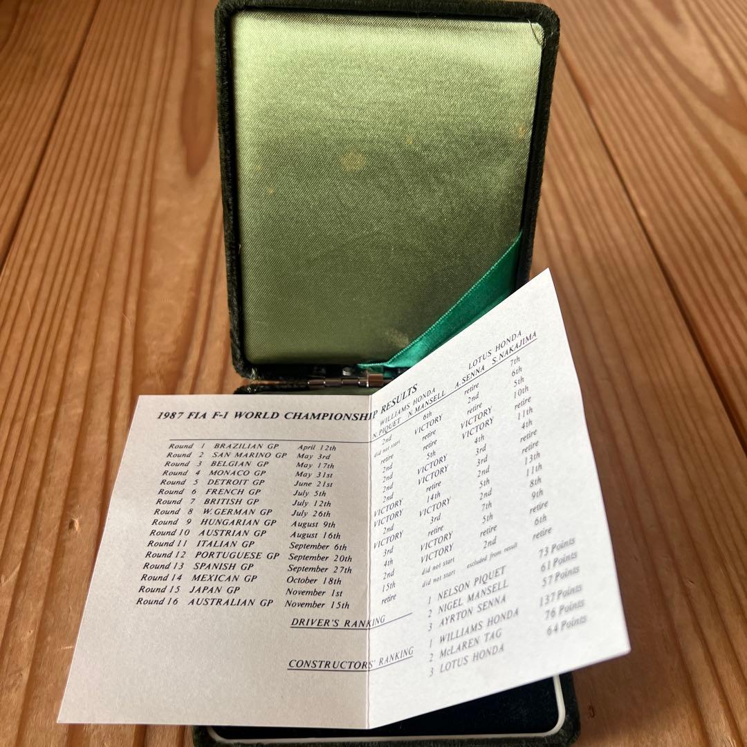 【メダル】1987 F1Champion Medal Nelson Piquet
