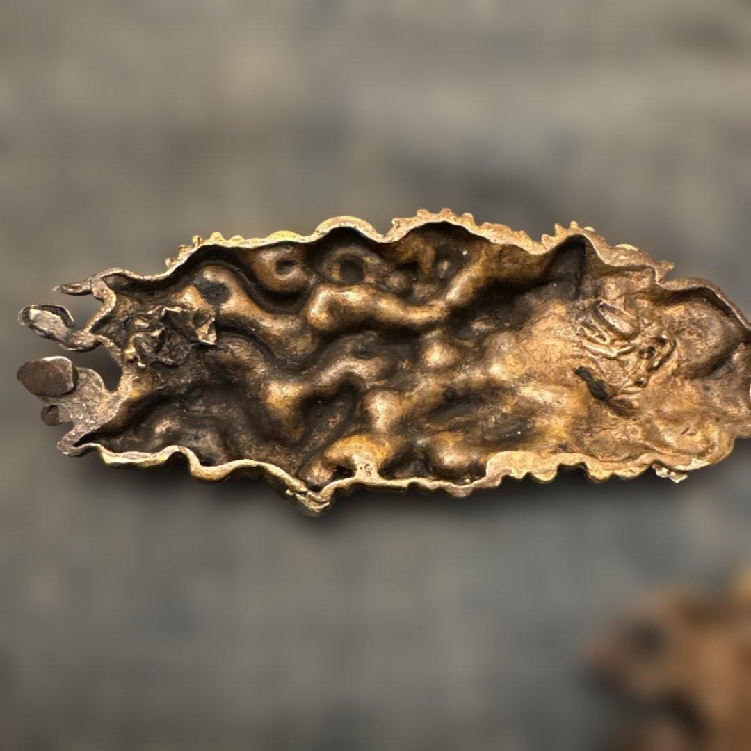 SALE⬇️時代物 目貫 龍虎　金銀　骨董　金工　刀装具　銅製