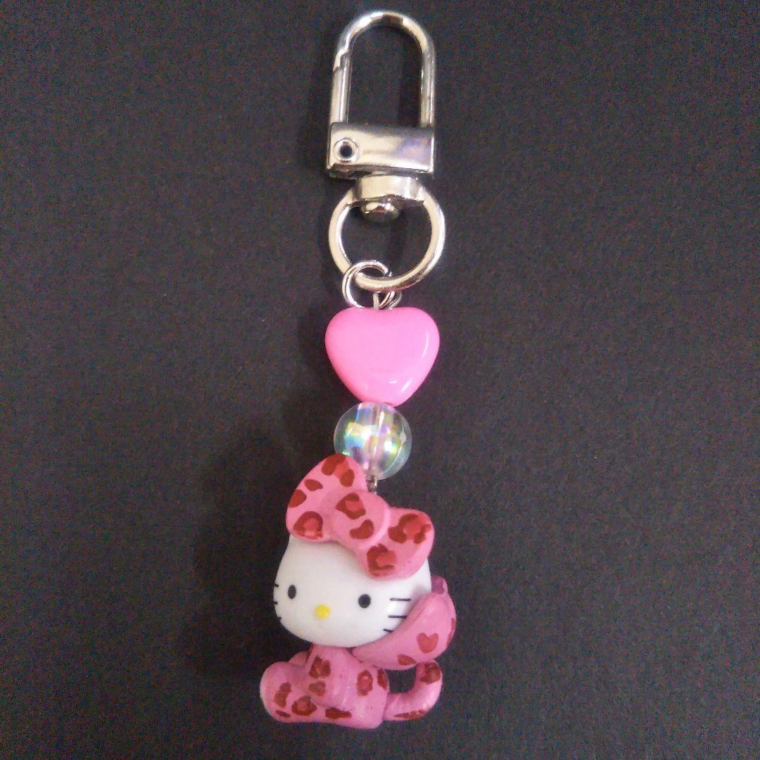 激レア ご当地キティ 大阪 キーホルダー ヒョウ柄 豹柄 ハローキティ ピンク