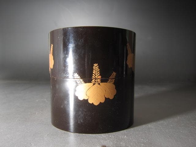 ★　中村宗哲　桐蒔絵　中次　裏千家　十一代　玄々斎の花押がございます★x491