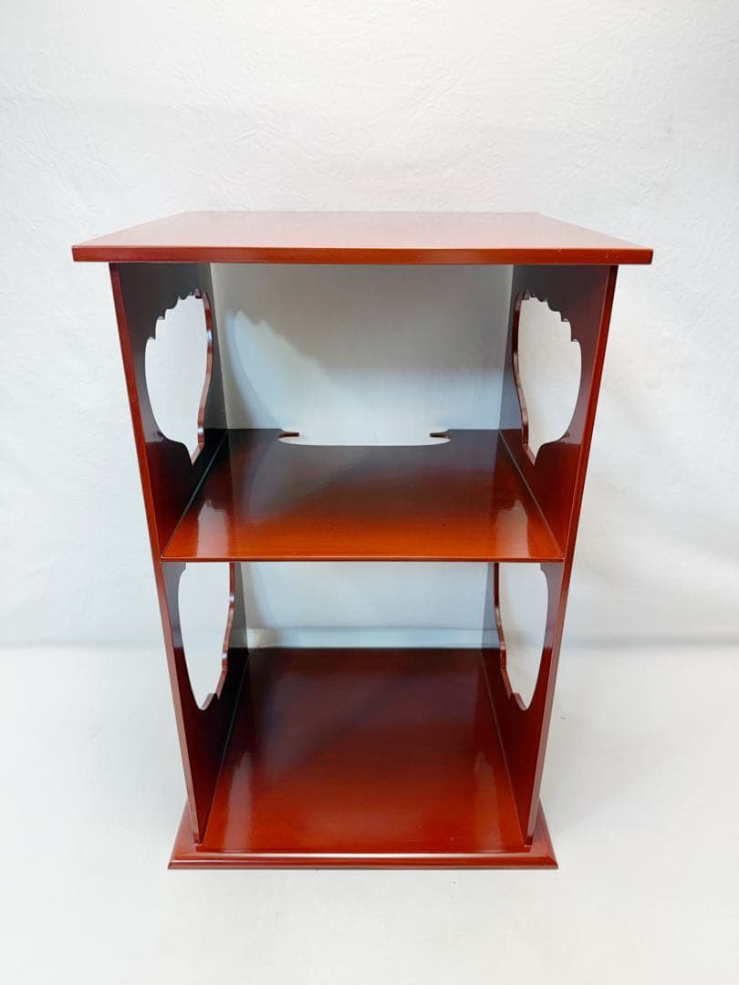 未使用 茶道具 能作 木製朱塗 紹鴎好 水指棚 共箱