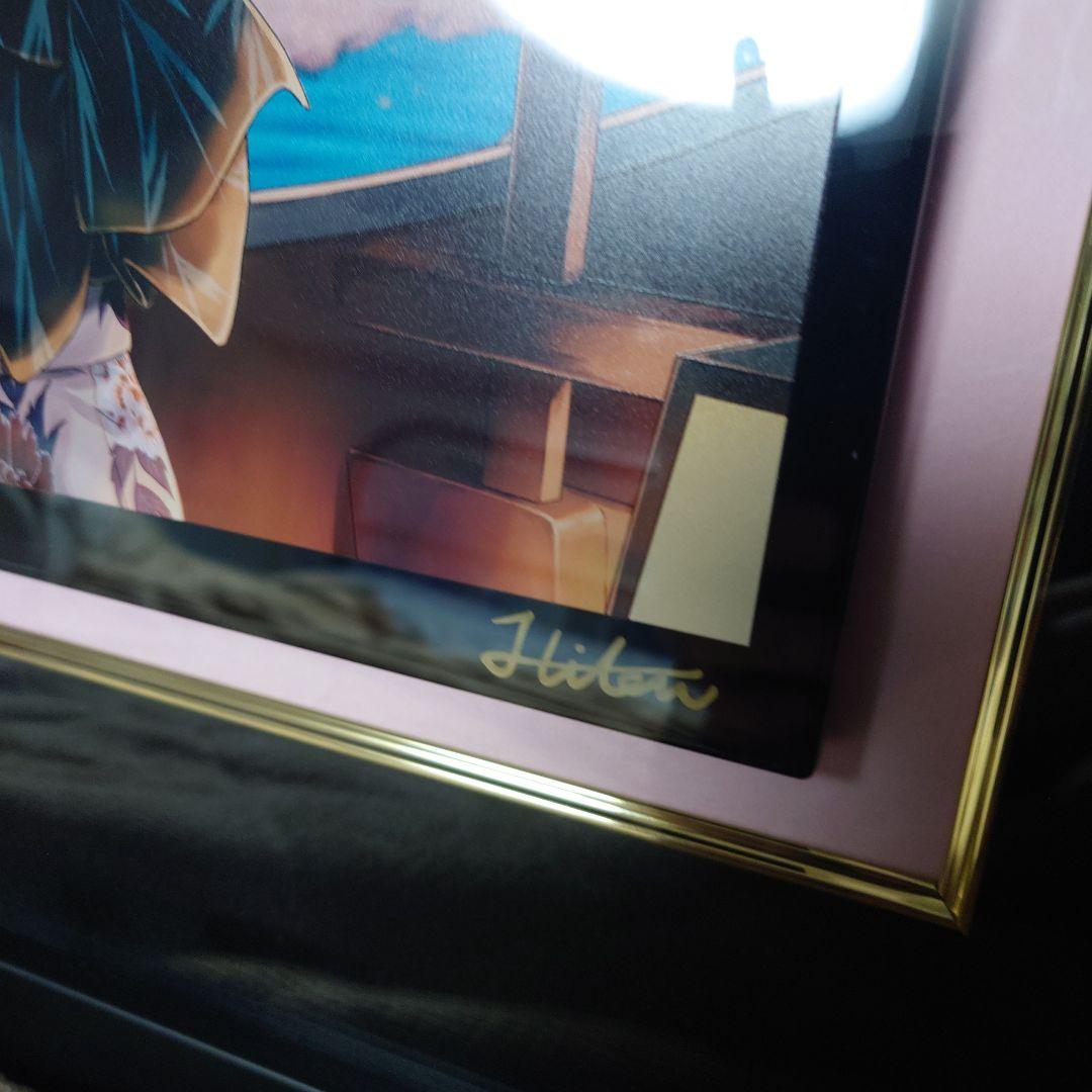 hiten先生　 桜色舟遊　漆 版画　直筆サイン入り