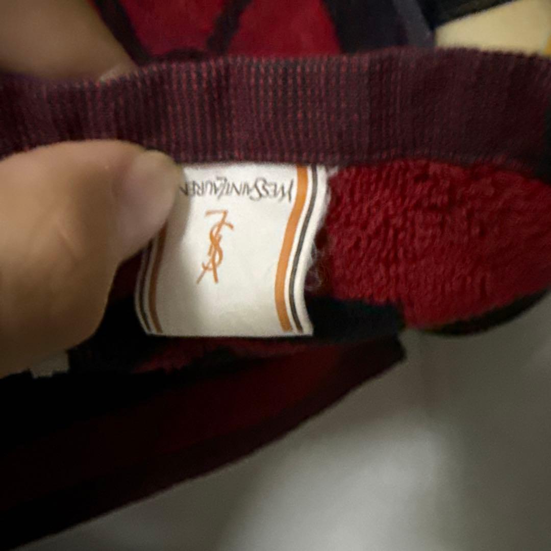 YSL 赤 フェイスタオルサンローランタオル
