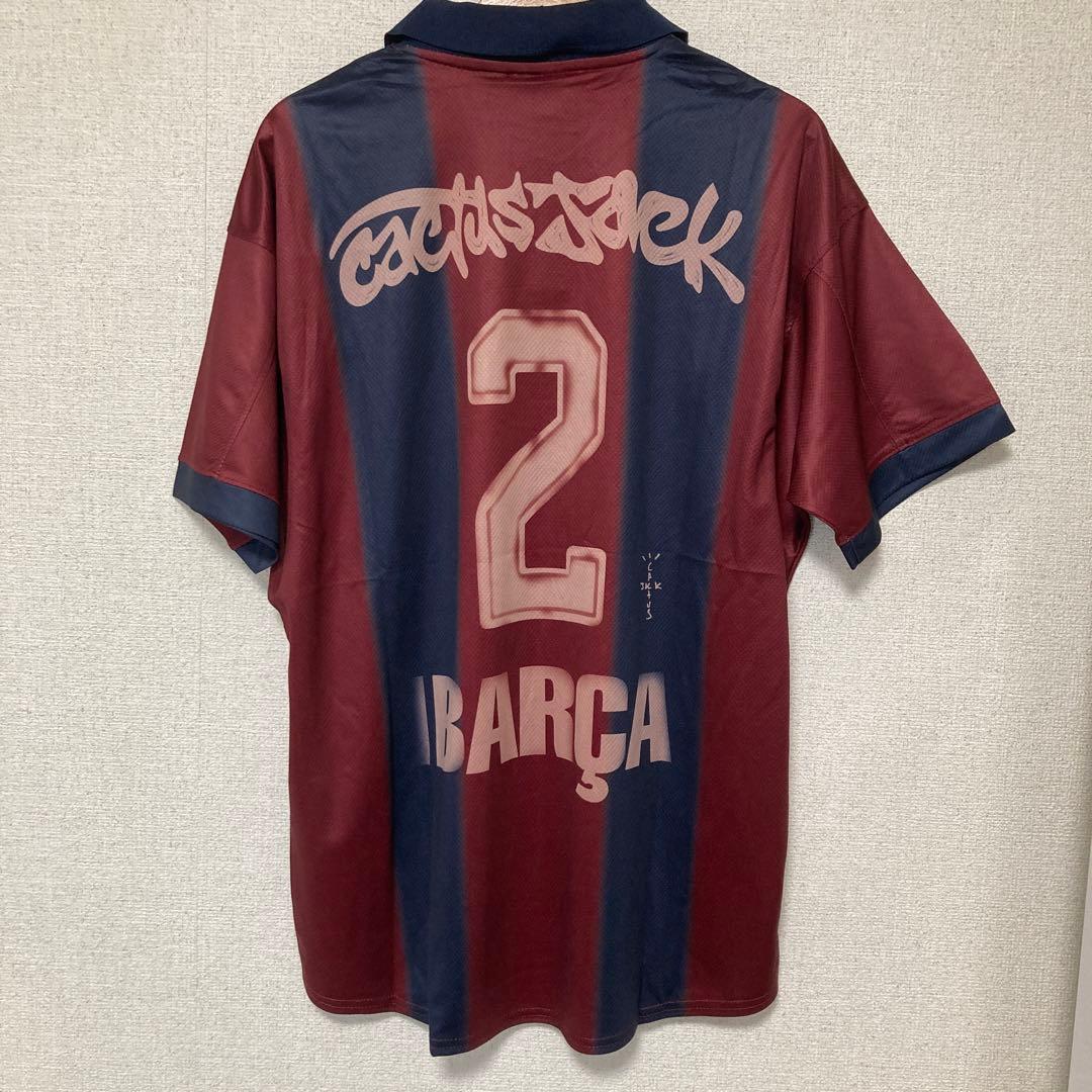【XLサイズ】2025 バルセロナレトロ✕トラビス・スコットコラボ ユニフォーム