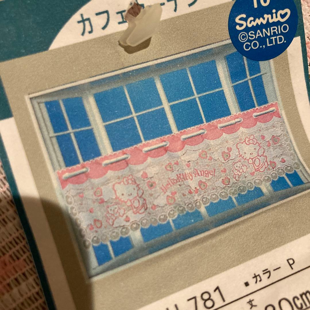 レトロ　エンジェルキティ　カフェカーテン　サンリオ