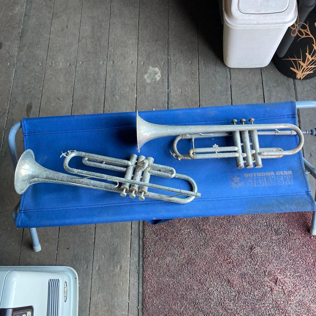 大幅値下げトランペット本体 2本セット 使用感あり錆汚れジャンクパーツ取り用2台