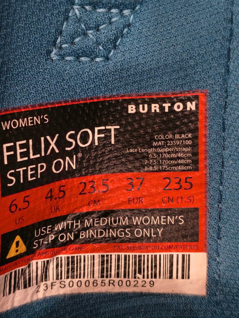 BURTON　STEP ON ブーツ　レディース 　23.5㎝