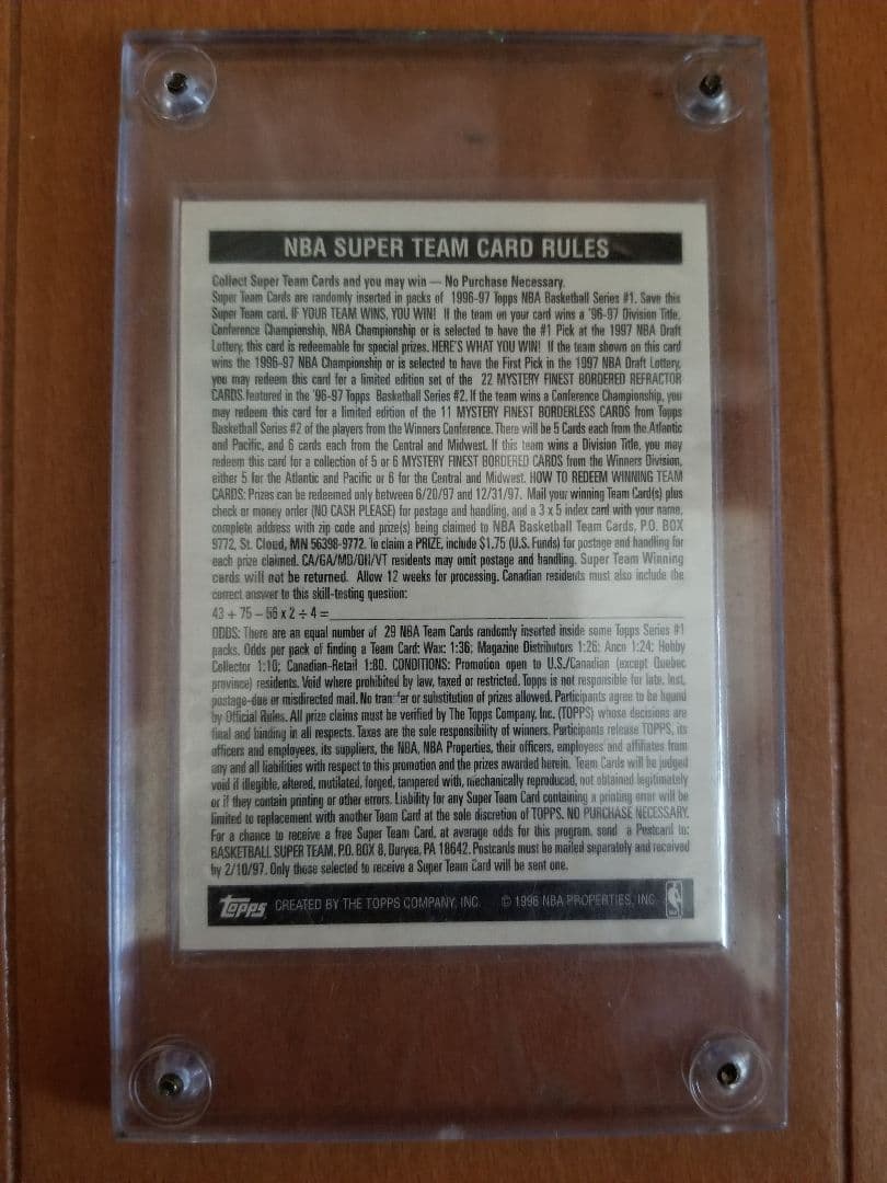 その他 NBA SUPER TEAM CARD RULES