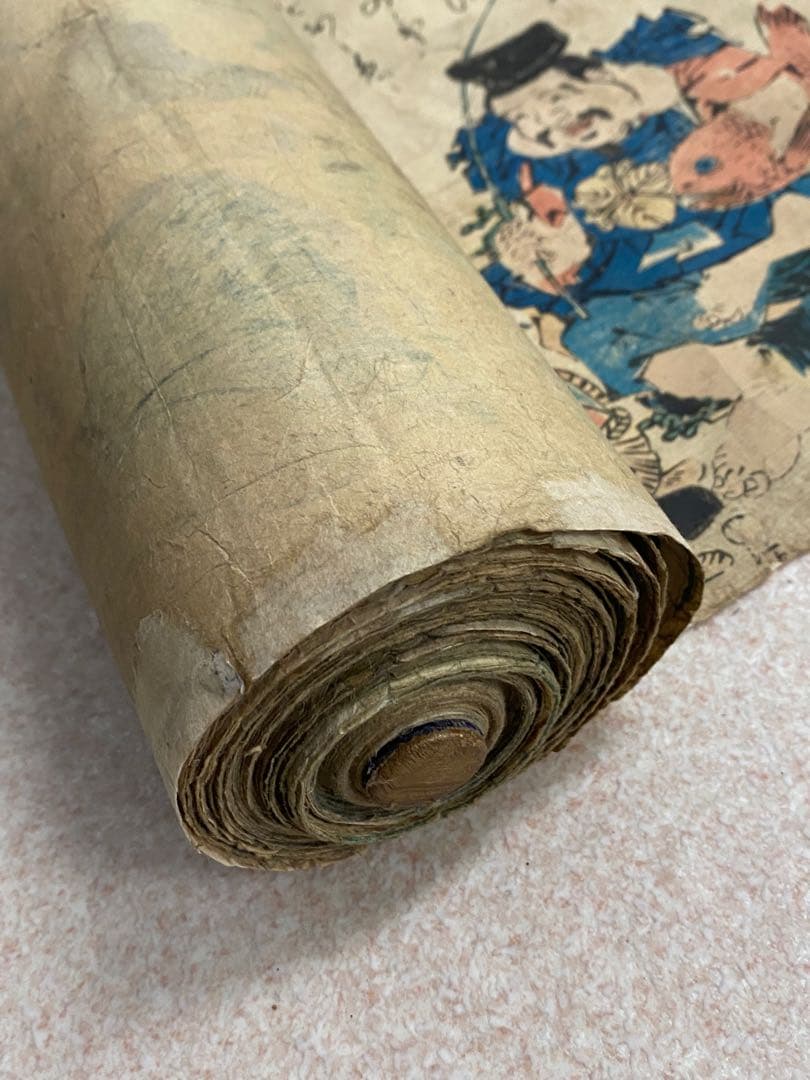 3-3285 浮世絵・木版画　巻き絵