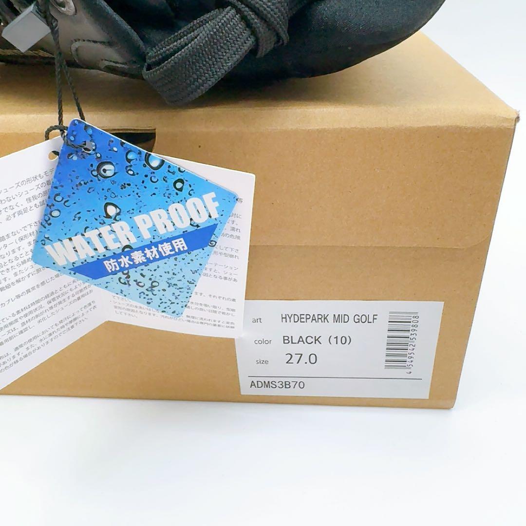 アドミラル ゴルフシューズ ミッドカット 黒 27cm 新品 防水 スパイクレス