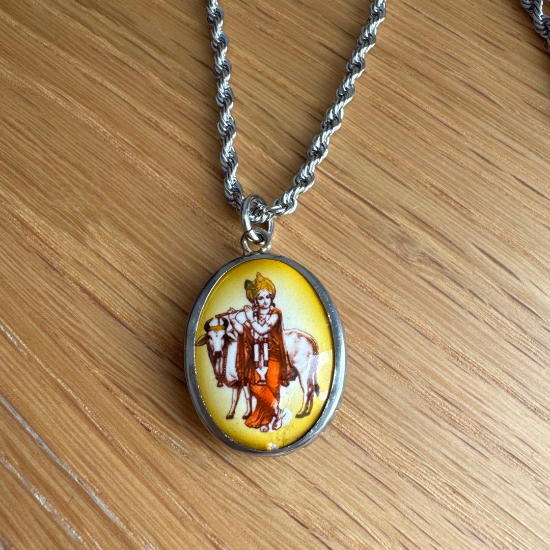 クリシュナ神 オム・ペンダントヘッド＋ステンレスチェーン