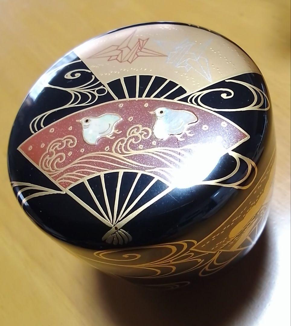 茶入れ 棗 茶道具 奥津一心斉 螺鈿細工 未使用品 008