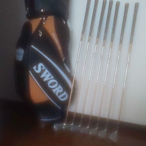 ゴルフバック、アイアンセット