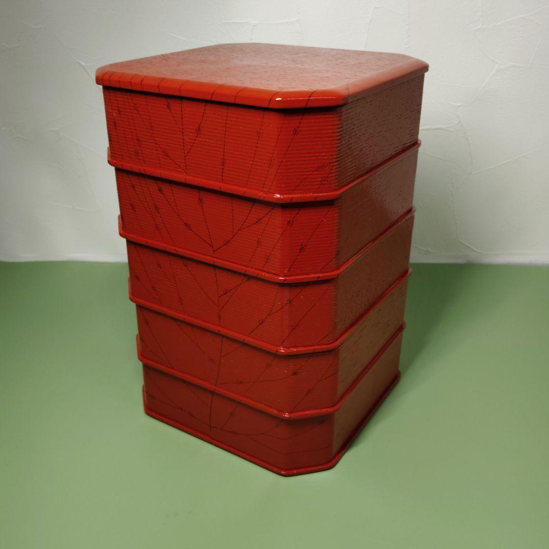 朱塗 縁高五段重 菓子器