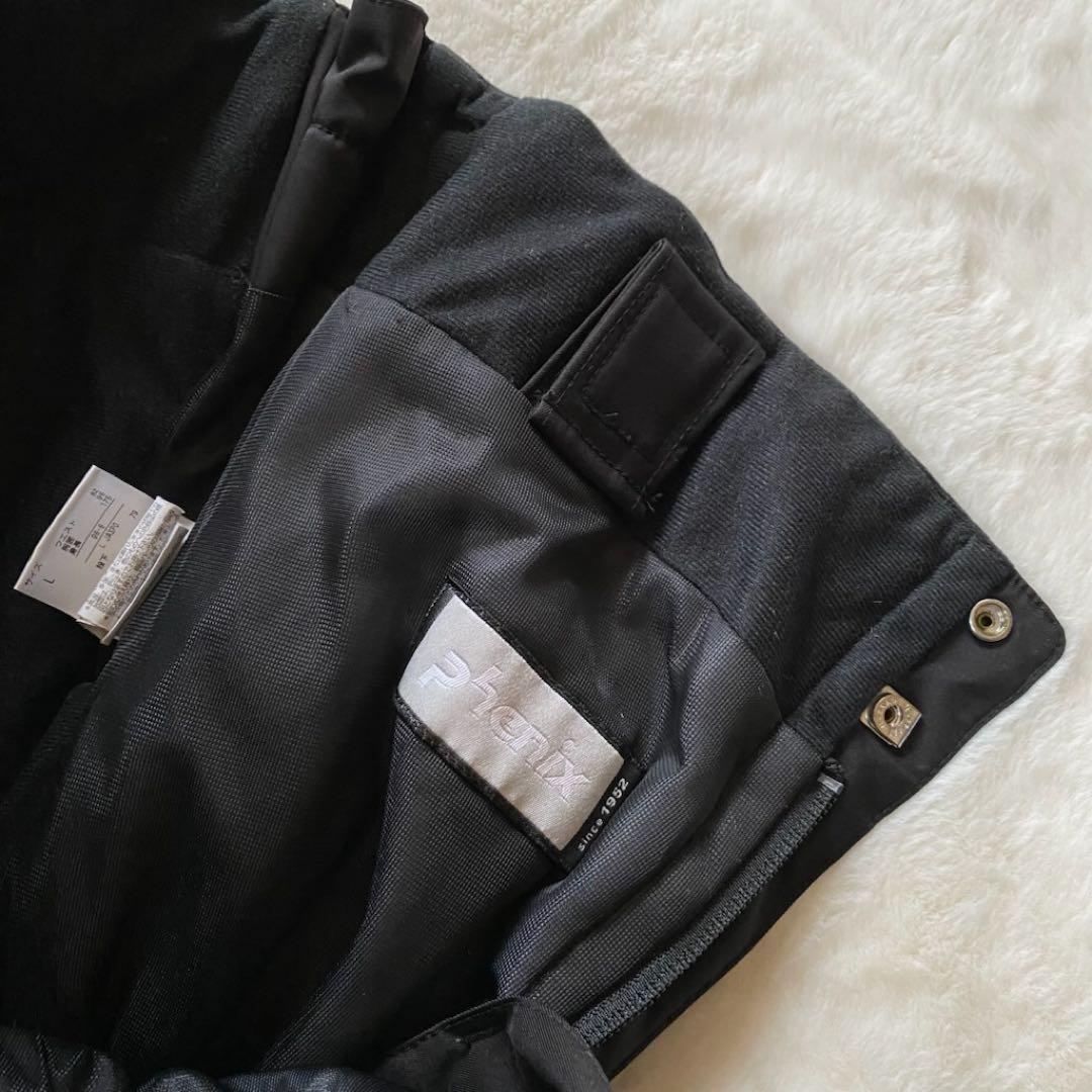 【美品】phenix スキーウェア　セットアップ　上下　チェック　ブラック　L